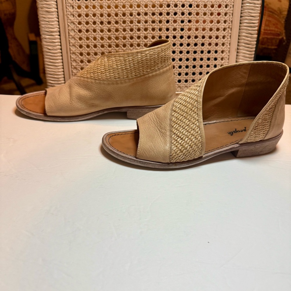 Free People Mont Blanc Textured Sandals Tan Euro Size 39/US 8.5 - Picture 4 of 14